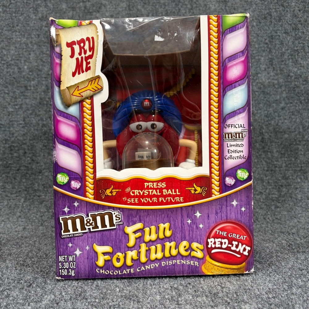 M&Ms Fun Fortunes The Great Red-Ini Candy Dispenser Limited Edition Collectible